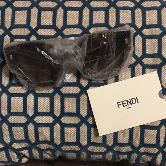 Fendi Blue and Gold Patterned Sunglasses